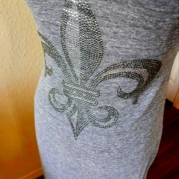 Opium Society Crystal Fleur De Lis Rhinestone Embellished Maxi Dress Brand New - Picture 3 of 9